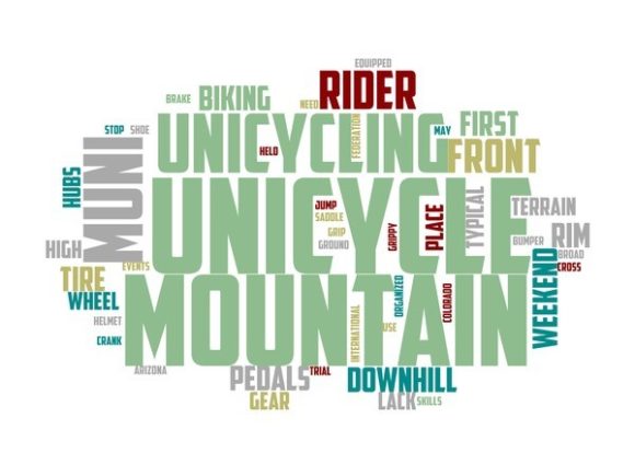 Mountain Unicycling Typography Background