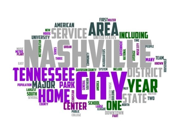 Nashville Typography Tie Dye