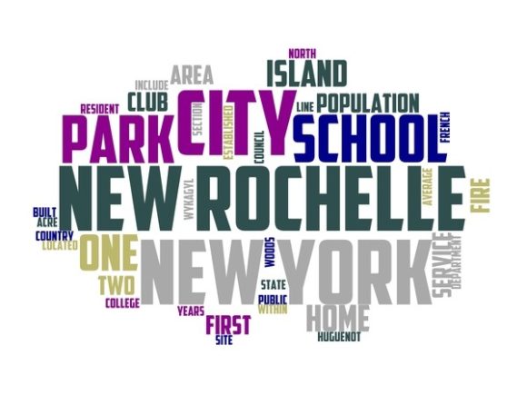 New Rochelle Typography Book Cover: A Hand-Drawn Word Cloud for Meaningful Visual Expression