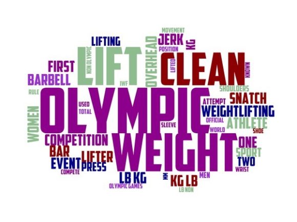 Olympic Weightlifting Typography Sticker