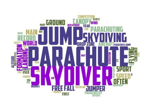 Parachuting Typography Book Cover