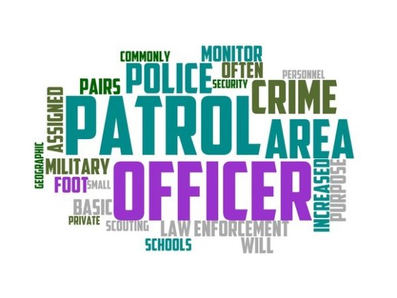 Patrolman Typography Tumbler: A Vibrant, Hand-Drawn Word Cloud for Real Creative Impact