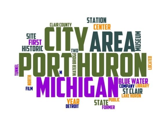 Port Huron Typography Sticker